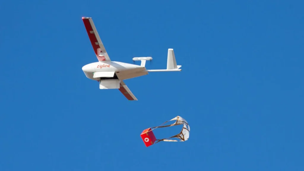 Zipline drones, deliveries and logistics