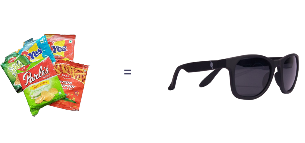 From packet of chips to eyewear (Source: WITHOUT website)