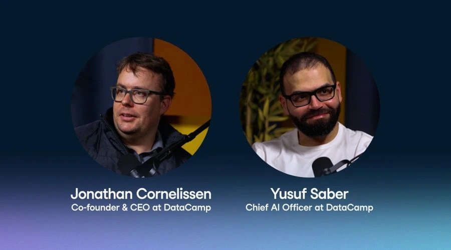 Jonathan Cornelissen Co-founder & CEO of DataCamp and Yusuf Saber Chief AI Officer at DataCamp