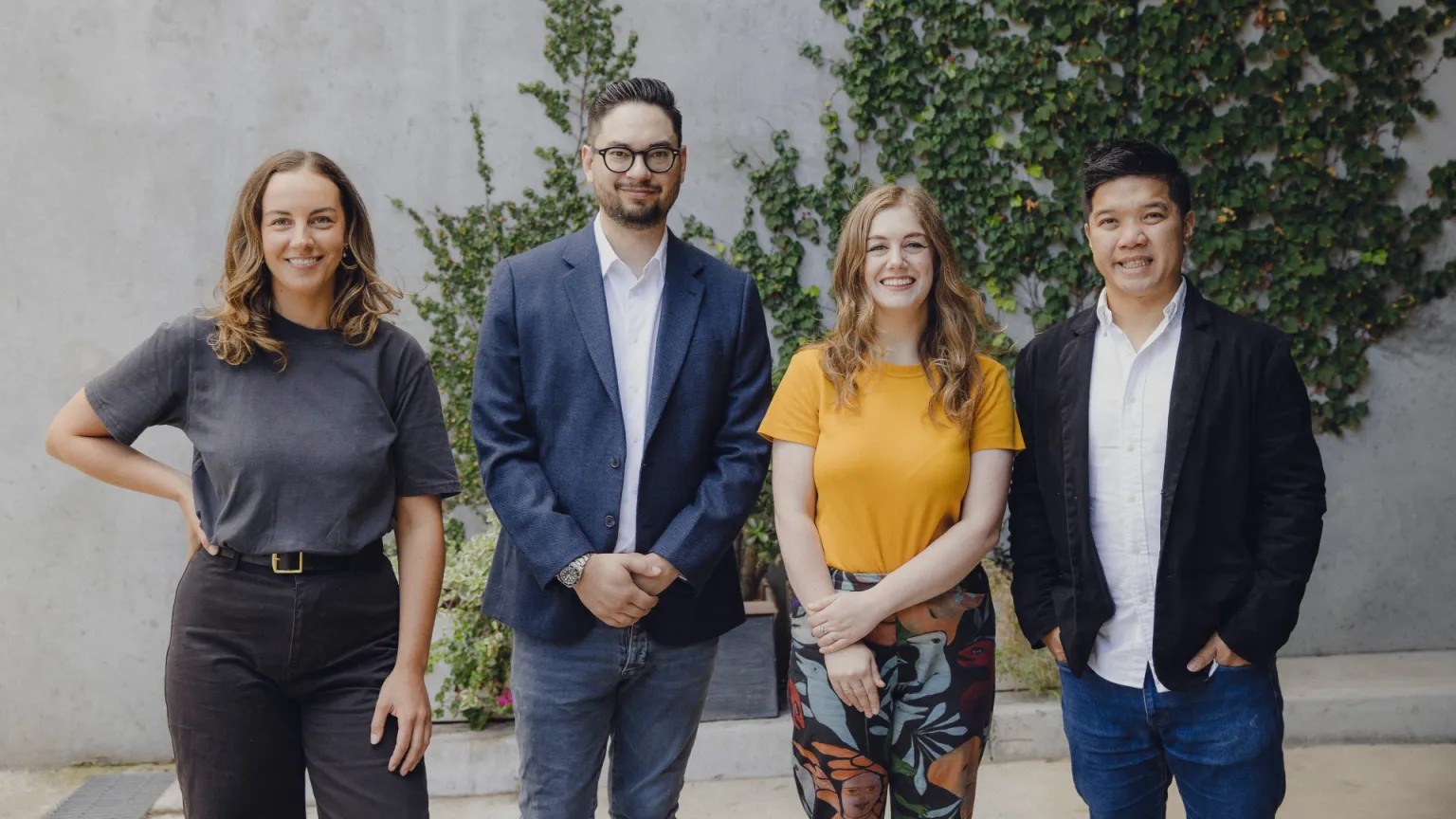 Spoony Team personnel Larissa Kutny (Head of Community), Nicholas Carlton (CEO), Madeleine Ruskin (Community Manager), Kenneth Liang