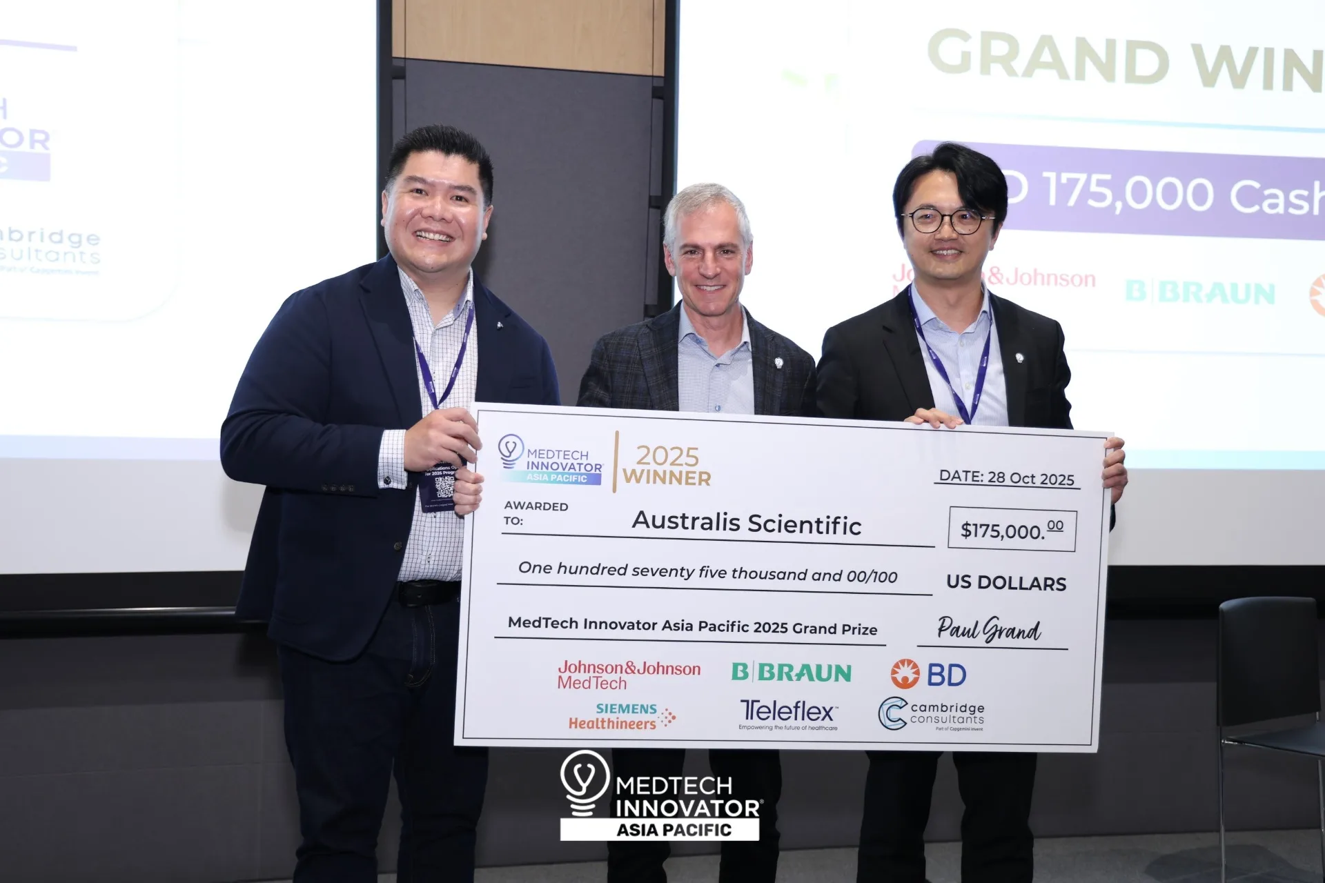 Australis Scientific Won MedTech Innovator 2025 Grand Prize