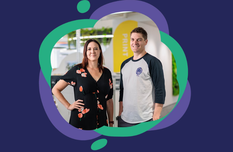 Co-founders of Hnry Claire and James