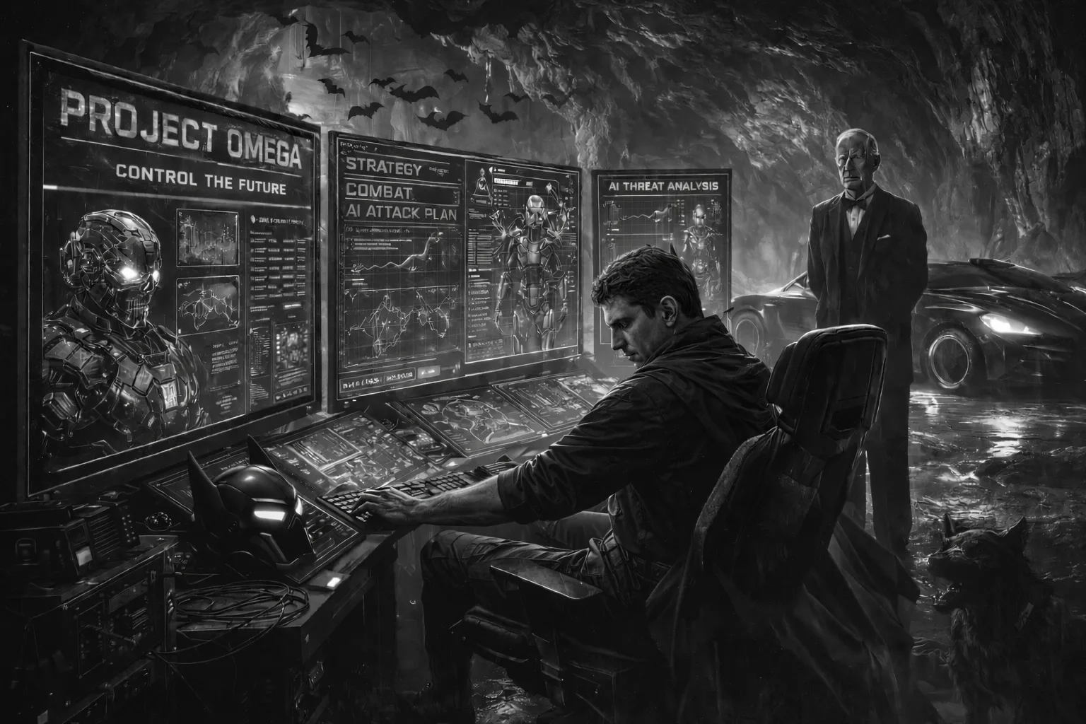 Bruce Wayne preparing to fight Artificial Intelligence