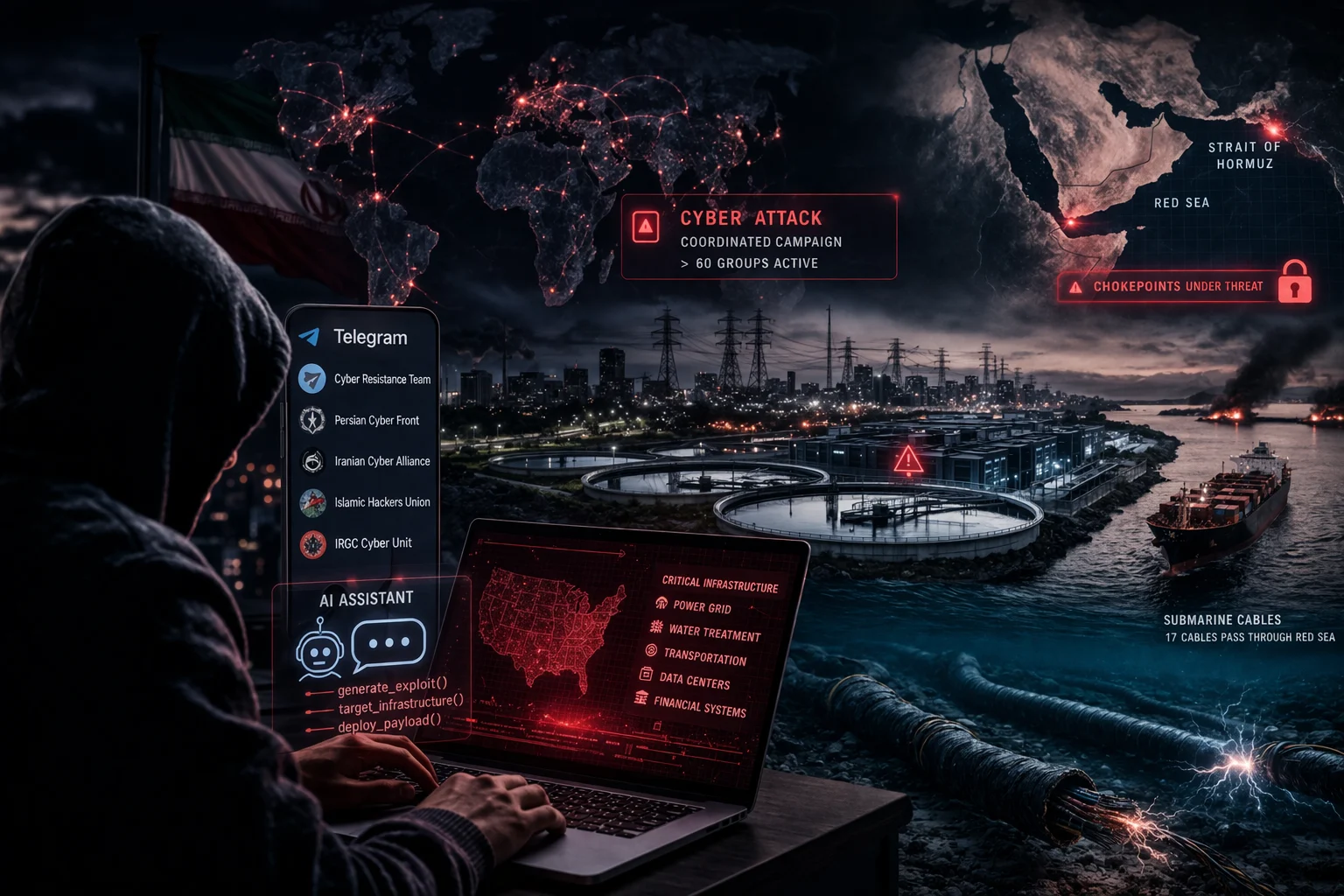 Connection of Claude, Telegram, Chinese state-sponsored hackers and Strait of Hormuz