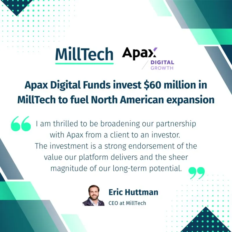 London-based FinTech firm MillTech secures $60 million investment
