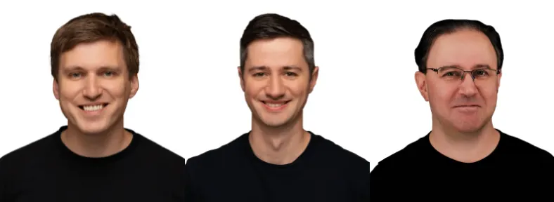 Leaders of Starcloud: Philip Johnston (Co-Founder & CEO), Ezra Feilden (Co-Founder & CTO) and Adi Oltean (Co-Founder & Chief Engineer)