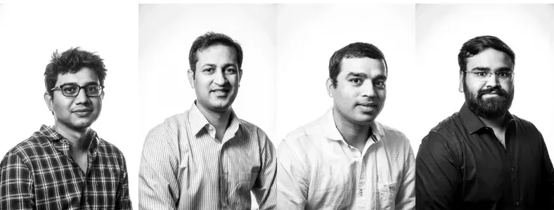 Founders of Groww: Lalit Keshre (Co-founder & CEO), Harsh Jain (Co-founder & COO), Neeraj Singh (Co-founder & CTO) and Ishan Bansal (Co-founder and CFO)