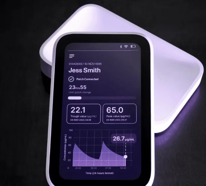 Bluetooth-enabled technology thatstreams continuous insights